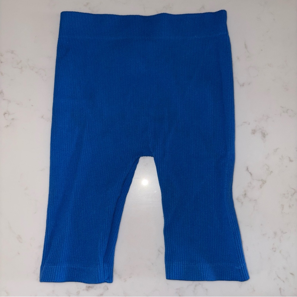 Zara biker ribbed shorts